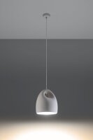 Pendelleuchte Weiß Keramik Ø 25 cm bemalbar E27