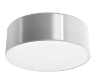 Deckenleuchte flach rund &Oslash; 25 cm Grau E27 blendarm