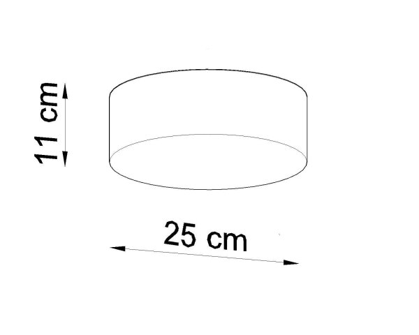 Deckenlampe Weiß rund flach Ø 25 cm blendarm E27