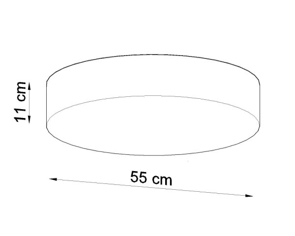 Deckenlampe Weiß rund Ø 55 cm 4x E27 blendarm Modern