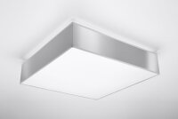 Deckenleuchte Grau eckig 55 cm 4x E27 Modern