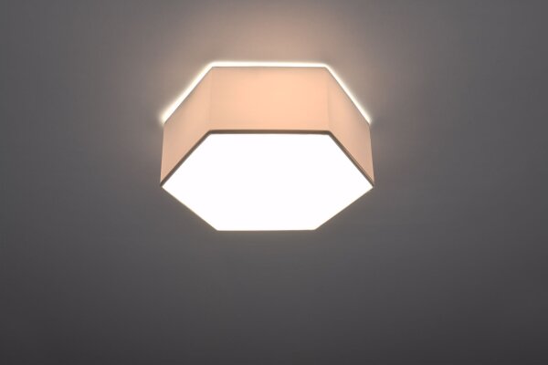 Deckenlampe Modern Weiß flach blendarm 2x E27