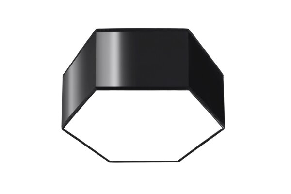 Schwarze Deckenleuchte blendarm 30,5 cm lang für 2x E27