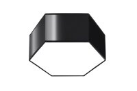 Schwarze Deckenleuchte blendarm 30,5 cm lang f&uuml;r 2x E27