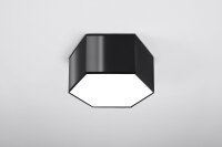 Deckenlampe blendarm Modern flach klein Schwarz 2x E27