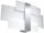 Wandlampe Glas Metall 42 cm blendarm Weiß Chrom 2x G9