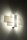 Wandlampe Glas Metall 42 cm blendarm Weiß Chrom 2x G9
