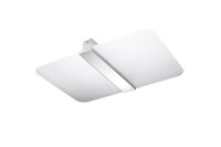 Deckenlampe Weiß Chrom Glas Metall blendarm flach