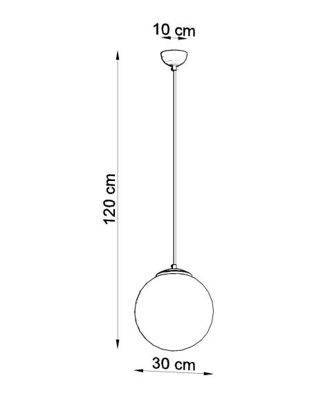 Hängeleuchte Glas Kugel Ø 30 cm E27 Weiß Gold BIANCO