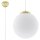 Hängeleuchte Glas Kugel Ø 30 cm E27 Weiß Gold BIANCO