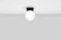 Deckenlampe Kugelschirm Ø 12 cm Weiß Schwarz...
