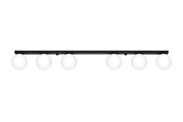 Deckenlampe groß 120 cm lang Glas Kugeln 6-flammig G9