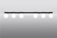 Deckenlampe groß 120 cm lang Glas Kugeln 6-flammig G9