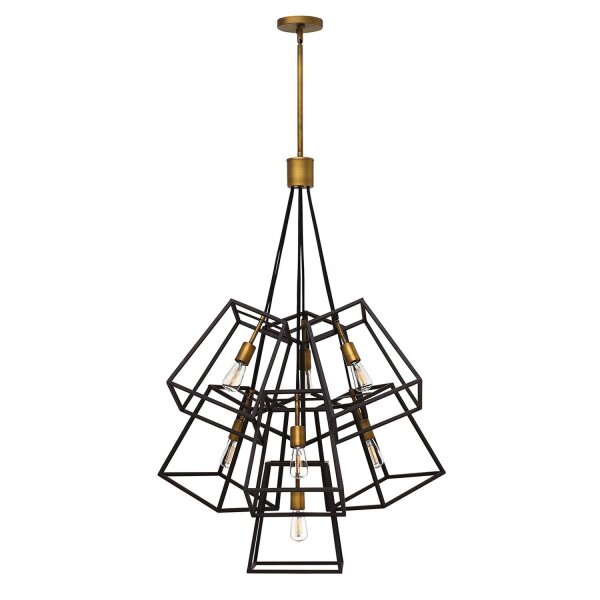 Bronze Deckenleuchte TORRE kürzbar 7-flmg Lampe