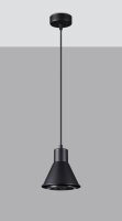 Hängelampe Schwarz Metall Ø 14 cm schlicht...