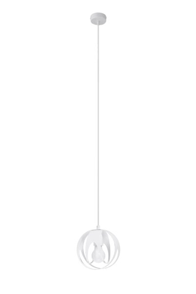 Hängelampe Weiß Metall Ø 16 cm rund Kugel E27