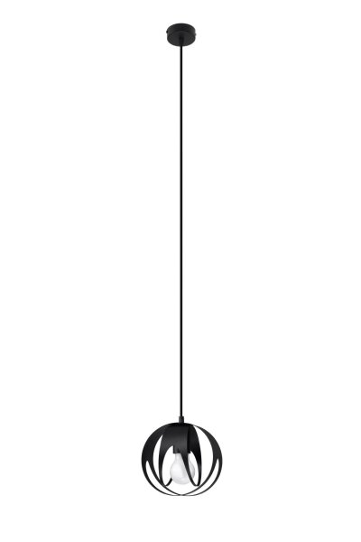 Hängelampe Schwarz Ø 16 cm rund Metall Kugel E27