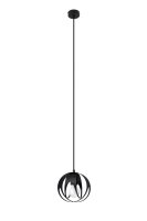 H&auml;ngelampe Schwarz &Oslash; 16 cm rund Metall Kugel E27