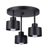 Deckenlampe Schwarz Metall 3-flammig &Oslash; 32 cm E27