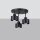 Deckenlampe Schwarz Metall 3-flammig Ø 32 cm E27