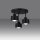 Deckenlampe Schwarz Metall 3-flammig Ø 32 cm E27