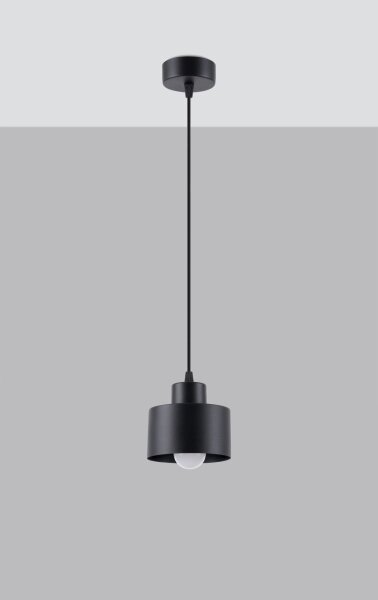 Hängelampe Schwarz  Ø 12 cm klein Metall Retro E27
