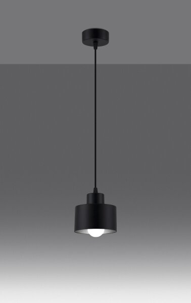 Hängelampe Schwarz  Ø 12 cm klein Metall Retro E27