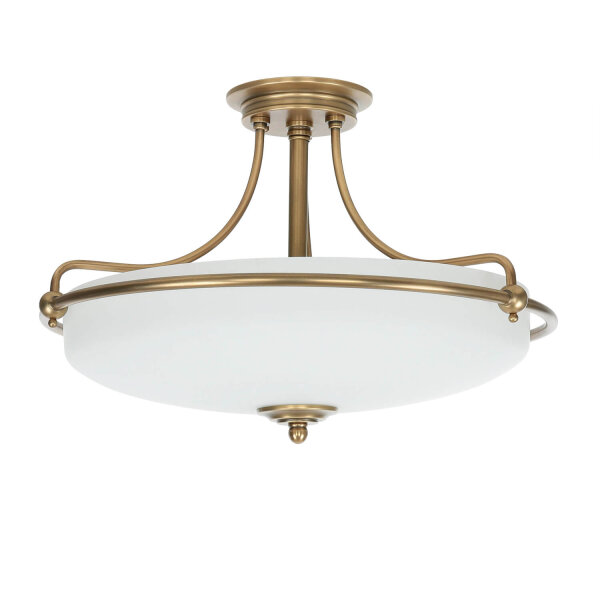Deckenleuchte ASPERO Messing Creme 4xE27 Lampe