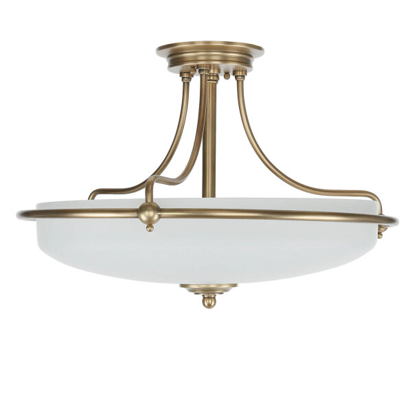 Deckenleuchte ASPERO Messing Creme 4xE27 Lampe