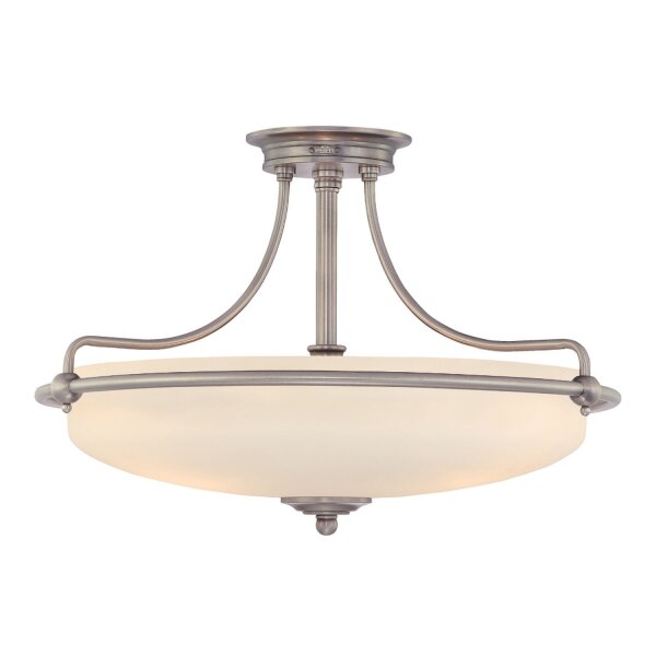 Deckenleuchte ASPERO Creme Nickel Jugendstil Lampe