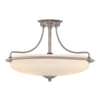 Deckenleuchte ASPERO Creme Nickel Jugendstil Lampe