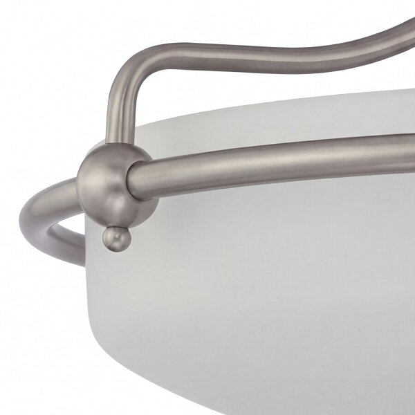 Premium Deckenleuchte Glas E27 Ø43 cm rund Chrom Creme