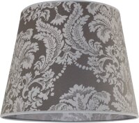 Lampenschirm Stoff Silber Muster E27 Pendelleuchte