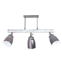 Industrie Deckenleuchte Holz Metall schwenkbar ALEJO