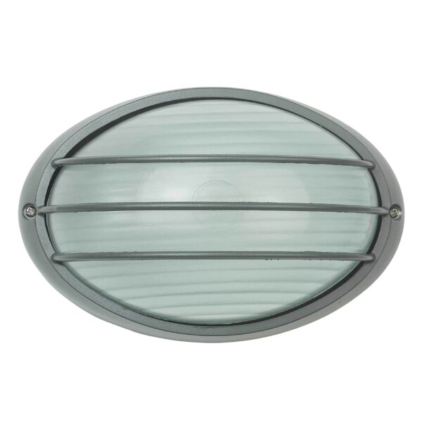 Maritime Wand Außenlampe Anthrazit oval AMSTERDAM