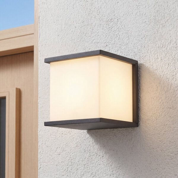 Außenwandleuchte Anthrazit Alu IP54 E27 B:16,5 cm