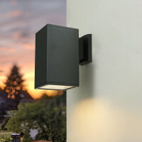 Eckige Au&szlig;enleuchte Anthrazit IP54 H:20 cm E27