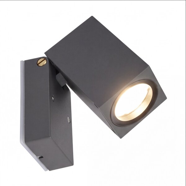 Wandleuchte Anthrazit verstellbar IP44 Aluminium