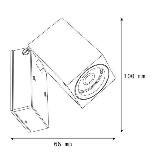 Wandleuchte Anthrazit verstellbar IP44 Aluminium