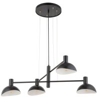 Pendelleuchte Schwarz Wei&szlig; Metall L:90 cm 4-flammig...