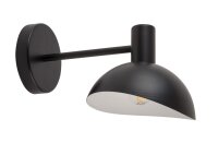 Metall Wandlampe Schwarz Weiß B:18 cm schmal E14...