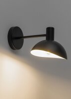 Metall Wandlampe Schwarz Weiß B:18 cm schmal E14...