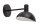 Metall Wandlampe Schwarz Weiß B:18 cm schmal E14 Modern