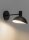 Metall Wandlampe Schwarz Weiß B:18 cm schmal E14 Modern