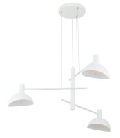 Wei&szlig;e Pendelleuchte Metall 3-flammig B:75 cm E14...