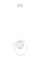 Design Pendelleuchte Glas Metall Wei&szlig; bis 0,9 m G9