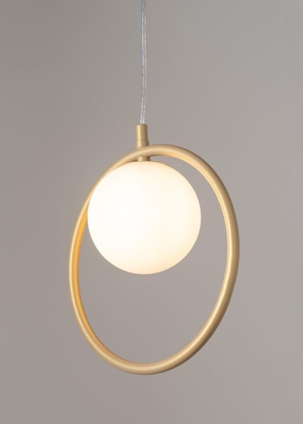 Hängelampe Metall Gold Glas Kugel Ø12 cm G9 Modern