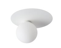 Deckenleuchte Wei&szlig; Metall Glas blendarm G9...