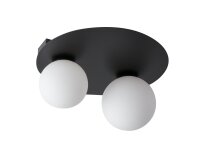 Wohnliche Deckenleuchte Glasschirm Metall G9 blendarm