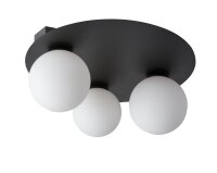 Schwarze Deckenlampe Modern Metall Glas G9 gem&uuml;tlich